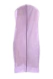 Bags for Less Purple Wedding Gown Travel and Storage Garment Bag Soft, Breathable, Durable, Rip and Water Resistant Material Large Size with 10 inch Gusset Clear Vinyl Pouch