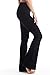 Flared Leggings for Women Premium Cotton, Bootcut Yoga Pants Women Flare Black Leggings Tummy Control Flare Leggings Wide Leg