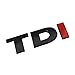 UrMarketOutlet TDI Black/Red/Chrome Aluminum Alloy Auto Trunk Door Fender Bumper Badge Decal Emblem Adhesive Tape Sticker