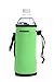 Bags for Less Neoprene Water Bottle Drawstring Insulator Cooler Koozie, Lime
