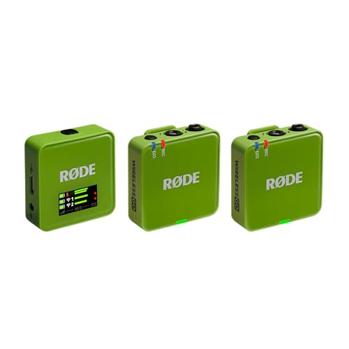 RØDE Wireless GO (Gen 3) – Compact Wireless Mic – Pristine Audio, 32-bit Float Recording, Automatic Level Control, for Phones, Cameras and Computers (Green)