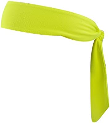 VOROY Hairband Men / Sports Headbands / Tie Headband Performance Stretch &amp; Moisture Wicking (Yellow)