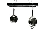 Fox Run 7801 Rectangle Pot Rack with Chains and Hooks, Black (Kitchen)