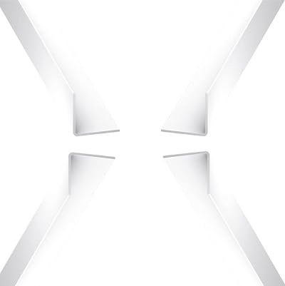 Virtual Plastics Plastic Corner Trim 15mm x 15mm White 1m PVC Rigid 90°