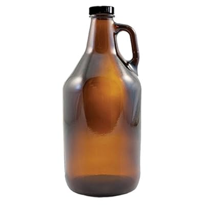 Buy Fastrack 64 Oz Growler 1 2 Gallon Glass Beer Growler Half Gallon Glass Jug Amber Growlers For Beer 1 2 Gallon Glass Jug Set Of 6 With 6 Poly Seal Caps Online In Indonesia B004osk6p8
