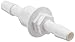 Eldon James BH4S-4-4WP White Polypropylene Barbed Bulkhead Adapter Fitting, 1/4
