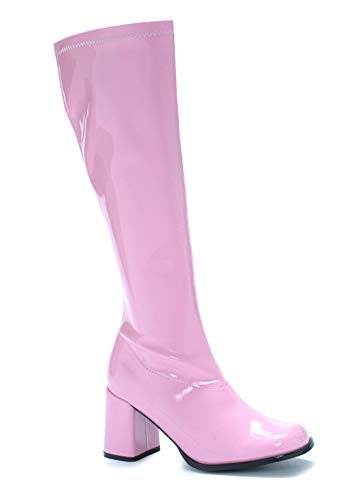 Women's Shoes 3 Inch Gogo Boots with Zipper (Pink;10)