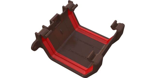 FreeFlow FRS602BN 114mm Square Gutter Union Bracket Brown