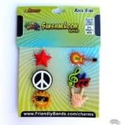 FriendlyBands Sunshine Charms Pack (6 Pack), Rock Star