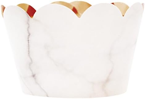 White Marble Party Decorations, 36 Wedding Cupcake Wrappers, Modern Cup Cake Decorations, Trendy Carrara Favor Bag Holder, Adult Party Table Decor