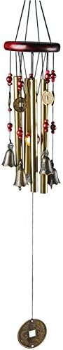 Striking Bells of Paradise 4 Tubes 5 Bells Lightweight Feng Shui Bell Chimes and Lucky Wind Chime