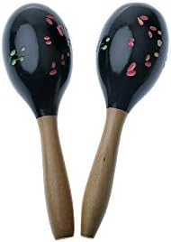 Sacred Essence Oval Wooden Soft Sounding Rattle - Black (Sold individually)