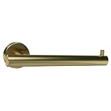 Arrondi Single Post Tissue Roll Holder in Brushed Bronze/Golden Champagne
