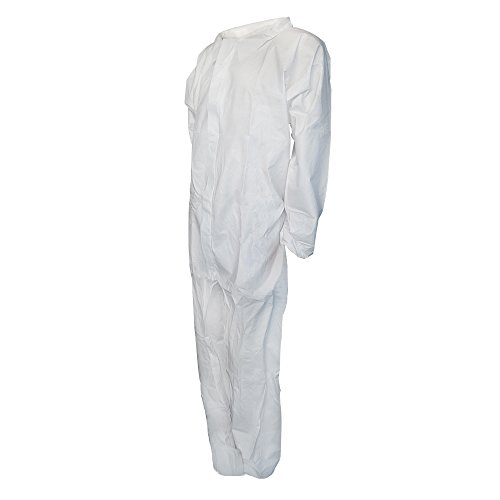 Raygard 5 Pack Microporous Disposable Coveralls Paint Suit for Men Chemical Protection Breathable Jumpsuits with Elastic Cuffs, Ankles and Waist(Large) - Thumbnail 3