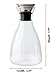 60oz Borosilicate Glass Carafe - Water Bottle with Drip-Free Lid by Comfify - Glass Carafe Pitcher for Hot & Chilled Beverages w/Stainless Steel Lid, Pitcher for Iced Tea, Juices, Water & More