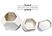 Modern Ceramic Geometric Planter ( 3 Pack-White) Hexagon Succulent Plant Pot/Cactus Flower Pot/Container