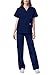 Adar Uniforms, Universal Unisex Scrubs - Unisex Drawstring Scrub Set - 701 - Navy - M