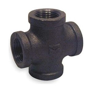 Industrial Grade 6KJ35 Cross, 3/4 In, Black