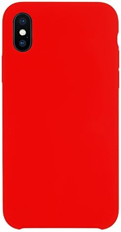 iPhone X Silicone Case, Danbey, Charming Colorful, Matte Surface, Skin Feeling, Easy To Clean, for Apple iPhone X, D1210 (Silicone-Red)