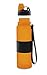 Nomader BPA Free Collapsible Sports Water Bottle - Foldable with Reusable Leak Proof Twist Cap for Gym Travel Hiking Camping and Outdoors - 22 Ounce (Orange)