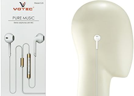 3.5mm Stereo Hands-Free Earbuds Headset w/Mic Control for Most Devices (iPhone 4/5/6, Moto Z, Z Force, Google Nexus 5X, 6P, LG G5, ZTE Grand X Max 2, HTC 10, Plus More!) (White)