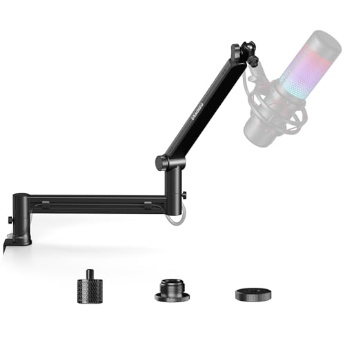 Mikrofon Arm,Aokeo AK-58 Niedriges Profil Mikrofon Ständer Arm für HyperX QuadCast,SoloCast,Elgato Wave,Shure SM7B,Blue Yeti,Blue Snowball,Broadcast,S