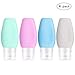 90ml Travel Bottles Silicone Set Portable ORYCOOL TSA Air Mini Leakproof Empty Travel Bottles for Shampoo,Shower Gel,Lotion,4 Pack,3 oz