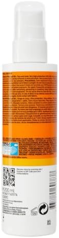 La Roche Posay Spray Invisible, Protector Solar con SPF50+, Apto para Piel Sensible, Previene el Estrés Oxidativo, Resistente al Agua, al Sudor y a la Arena, Fórmula con Agua Termal, Anthelios, 200 ml