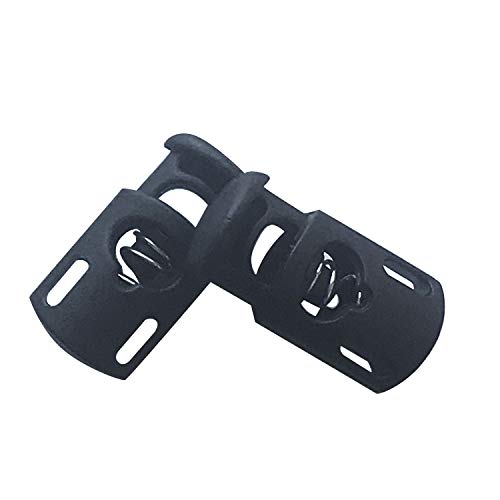 Spring Cord Lock - Plastic Toggle Stopper - Cordlock Stoppers for 5mm Cord, Paracord, Drawstrings, Bags, Shoelaces, Clothing, More - 15x27mm - 20 Pack,Q2699 - Thumbnail 5