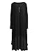 Romacci Women Boho Dress Casual Irregular Maxi Dresses Layer Vintage Loose Long Sleeve Linen Dress with Pockets,XX-Large,Black