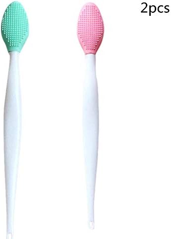 Efanty Makeup Brush Multifunction Silicone Blackhead Removal Double Side Head Facial Cleaner, 2pcs