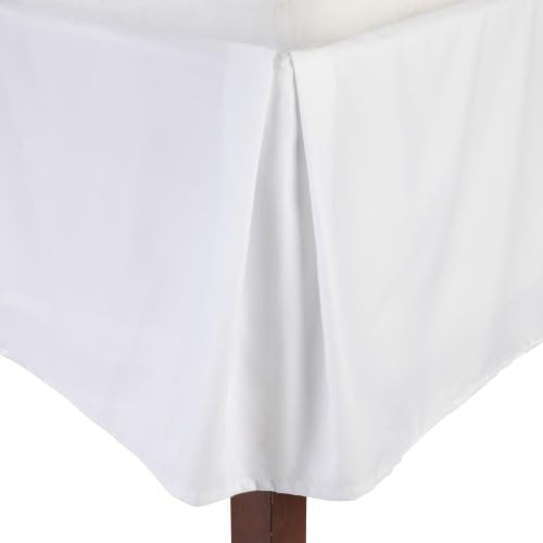 Lamma Loe Solid Tailored Bed Skirt/Dust Ruffle, Full, White