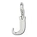 SilberDream Charm letter J 925 Sterling Silver Pendant Lobster Clasp FC70J