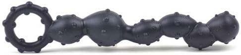 PleasureBoxxx Sensual Tingle Beads Shape Anal Beads, Black - Image 3