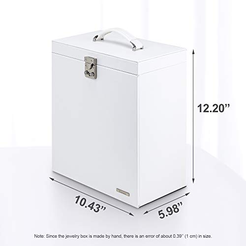 Homde 6 Layers Jewelry Organizer Fully Locking Large Jewelry Box with