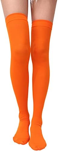 Thigh High Long sock Over Knee High Socks Solid Stockings Costume for Halloween