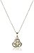 Amazon Collection 18k Yellow Gold Plated Sterling Silver Diamond Love Knot Pendant Necklace, 18
