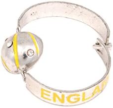 Woap Football Design Bracelet In Brass Metal With Yellow Apoxy