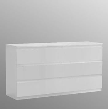 Louise White Gloss Dresser Chest Of Drawers Chlk26 C87 Amazon