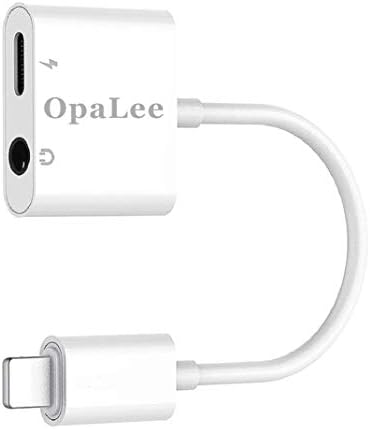 OpaLee Headphone Jack Adapter 3.5mm Dispenser Converter Charging Car Charger Earphone 3.5mm AUX Jack Adapter Cable Converter Music Wire Control Accessories 2 in 1 Music & Charging Adapter