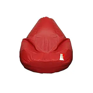 LAZYBAG Bean Bag Chair, Furniture for Kids. XXXXXL Bean Bag Cover, Playing Video Games or Relaxing, for classrooms, daycares, Libraries or Work from Home (Red - 5XL Size)