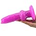 Realistic Dildo Animal Dog Penis with Big Knot Suction Cup Butt Plug Anal Sex Toys Prostate Massager G-spot Sitmulation Adult Sex Toys for Men Women Masturbation Romi (Purple)