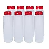 kelkaa 16oz HDPE Plastic Squeeze Bottles with Wide