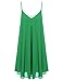 Romwe Women's Summer Spaghetti Strap Sundress Sleeveless Beach Slip Dress Green M