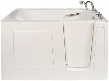 Long 60" x 38" Hydrotherapy Massage Soaking Walk-In Tup Drain Location: Right Hand