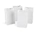 Pavilia Flat Bottom Paper Bags - 6 x 11 - Pack of 100 - White