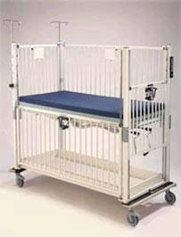 MSEC Crib, Chrome ICU Child Hospital Crib - 60in L x 30in W x 61in H