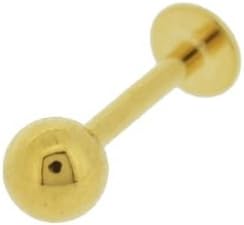 4mm Ball Gold Plated Labret Ring