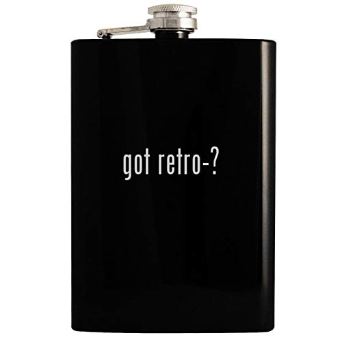 got retro-? - Black 8oz Hip Drinking Alcohol Flask
