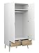 Tvilum Diana 2 Drawer and and 2 Door Wardrobe, White/Oak Structure